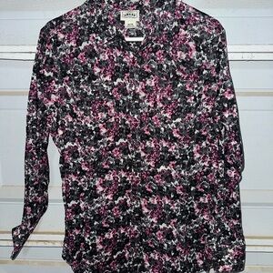 Ariat Women's Floral Print Blouse - Black, Pink, White